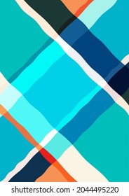 Rayas irregulares geométricas abstractas y luminosas. Sobreposición de formas. Adecuado para materiales promocionales, folletos, banners. Ilustración del vector