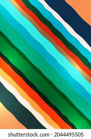 Bright abstract geometric irregular stripes. Overlapping shapes. Suitable for promotional materials, brochures, banners. Vector illustration