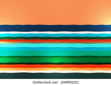 Bright abstract geometric irregular stripes. Overlapping shapes. Suitable for promotional materials, brochures, banners. Vector illustration