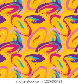 Bright abstract geometric seamless pattern in graffiti style. Quality vector illustration for your design