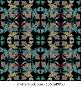 Bright abstract geometric seamless pattern in graffiti style quality illustration for your design