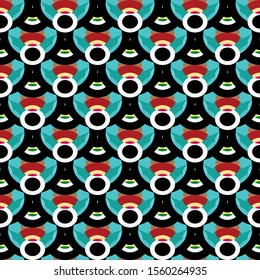Bright abstract geometric seamless pattern in graffiti style quality illustration for your design