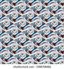 Bright abstract geometric seamless pattern in graffiti style. Quality vector illustration for your design