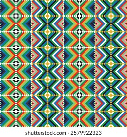 Bright abstract geometric seamless pattern in graffiti style. Quality vector illustration for your design