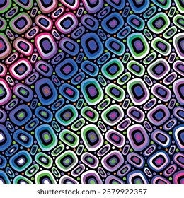 Bright abstract geometric seamless pattern in graffiti style. Quality vector illustration for your design