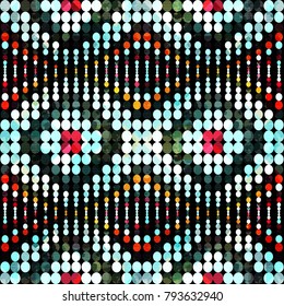 Bright abstract geometric seamless pattern in graffiti style. Quality vector illustration for your design