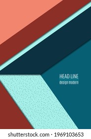 Bright abstract geometric shapes. Universal geometric template for corporate design for cover, business card, flyer, report. Vector illustration