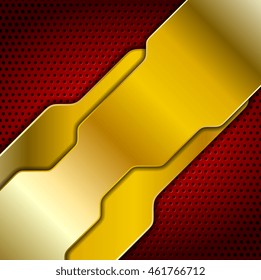 Bright abstract golden design. Vector background