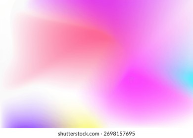 Fundo de gradiente abstrato brilhante com uma mistura suave de rosa quente, magenta, branco e amarelo sutil. Textura suave, etérea e colorida ideal para designs alegres ou femininos