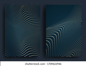 Bright abstract gradient background with geometric shapes and curved lines. Holographic effect. Foil.Design for covers, posters, wrapping paper. Vector illustration