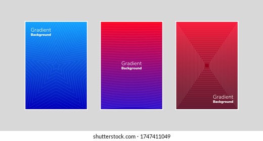 Bright abstract gradient background. suitable for business brochure cover design. blue and red vector banner poster template