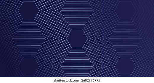 Bright abstract gradient line background vector. Futuristic style wallpaper with hexagonal lines and geometric shapes. Wallpaper design for websites, business, technology, and presentations.