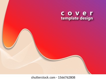 Bright abstract gradient wave background. Template for advertising, marketing. Vector illustration for your design.