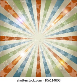 Bright abstract grunge Independence day background or card. Vector illustration.