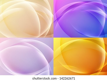 Bright abstract halftone backgrounds collection. Vector illustration