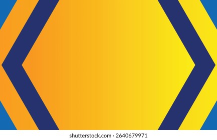 Bright abstract hexagon background with bold navy blue borders and a yellow gradient center. Perfect for modern digital designs, business themes, and clean geometric presentations.