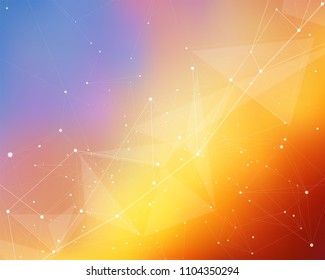 helle abstrakte Illustration einer digitalen Welt - ein farbenentfochtener Hintergrund und eine digitale Welle. Es symbolisiert die digitale Wirtschaft, Netztechnologien, Cloud-Technologien, Internet, Kommunikation