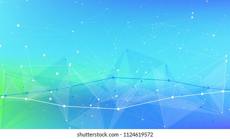 bright abstract illustration of a digital world - a color defocused background and a digital wave. It symbolizes the digital economy, network technologies, cloud technologies, Internet, communications