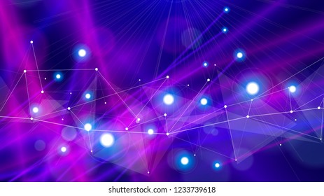 ilustración abstracta brillante de un mundo digital: fondo desenfocado de color y onda digital. Simboliza la economía digital, las tecnologías de redes, las tecnologías de nube, Internet, las comunicaciones