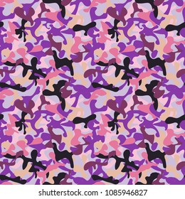 Bright abstract khaki seamless pattern
