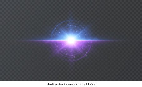 Bright abstract light effect with rays and glare, and energy explosion effect for vector illustration.