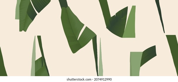 Impresión abstracta luminosa de la ilustración minimalista de la planta. Patrón actual sin fisuras. Plantilla de diseño de moda.