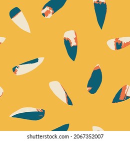 Bright abstract mixed brush strokes seamless vector pattern on a light background. Minimalistic graphic colorful background with textures perfect for background or packaging design.