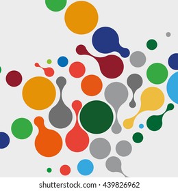 
bright abstract molecule on a light background