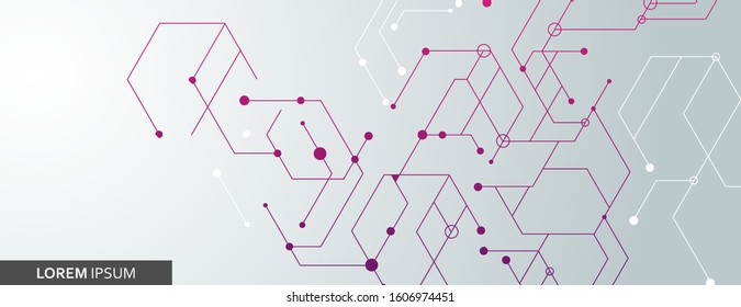 bright abstract molecule on a white background.