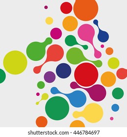 bright abstract molecule on a white background.