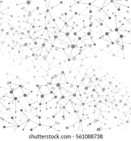 bright abstract molecule on a white background.