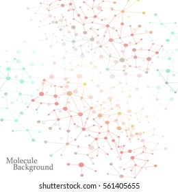 bright abstract molecule on a white background.