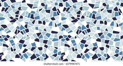 Bright abstract mosaic seamless pattern. Vector background. Endless texture. Ceramic tile fragments.