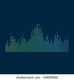 Bright abstract music equalizer background. Vector design elements