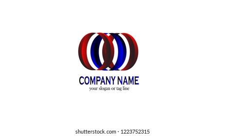 Bright abstract oval shapped design element. can be used as a company name or logo or symbol or sign for web design