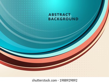 Bright abstract overlapping circles with halftones. Use geometric template for brochure cover, poster, web banner, leaflet, flyer, etc. Vector illustration