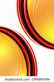 Bright abstract overlapping circles with halftones. Use geometric template for brochure cover, poster, web banner, leaflet, flyer, etc. Vector illustration