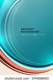 Bright abstract overlapping circles with halftones. Use geometric template for brochure cover, poster, web banner, leaflet, flyer, etc. Vector illustration