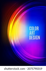 Bright abstract overlapping circles, lines. You can use for advertisement, poster, template, business presentation. Vector illustration