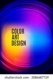 Círculos abstractos luminosos superpuestos, líneas. Puede usar para publicidad, afiche, plantilla, presentación comercial. Ilustración del vector