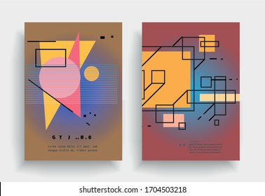 Bright abstract pattern background with line texture for business brochure cover design. Geometric banner poster template.