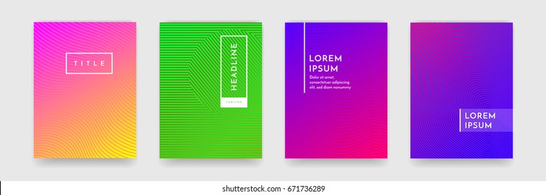 Bright abstract pattern background and line texture for business brochure cover design  Gradient Pink  orange  purple  blue   green vector banner poster template