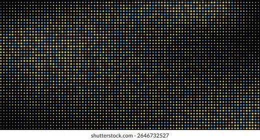 Padrão abstrato brilhante de formas pontilhadas em cores vibrantes e contrastes