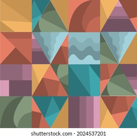 Helles abstraktes Muster geometrischer Formen und Linien. Farben des Jahres 2021