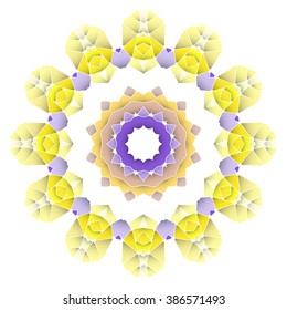 Bright abstract pattern, mandala. Vector design template for art.
