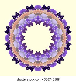 Bright abstract pattern, mandala. Vector design template for art.
