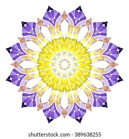 Bright abstract pattern, mandala. Vector design template for art.