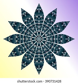 Bright abstract pattern, mandala. Vector design template for art.