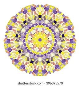 Bright abstract pattern, mandala. Vector design template for art.
