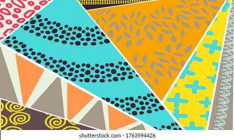 Bright abstract pattern, modern illustration for print, screen saver, background, textile, packaging, cover.